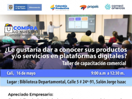 Invitación a la Socialización y Taller de la Plataforma Compra lo Nuestro