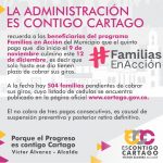LISTADO DE FAMILIAS PENDIENTES POR COBRAR EL 5º PAGO DE FAMILIAS EN ACCION CARTAGO