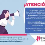 NO SE DEJE ENGAÑAR!!! AUN NO ESTAMOS RECIBIENDO NINGUNA DOCUMENTACION PARA INSCRIPCIONES DE NUEVAS FAMILIAS.