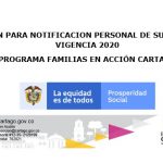 CONSTANCIA DE CITACION PARA NOTIFICACION PERSONAL DE SUSPENDIDOS VIGENCIA 2020- FAMILIAS EN ACCION CARTAGO