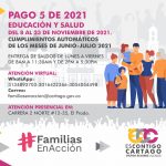 FAMILIAS EN ACCION PAGO 5 2021 Y PAGOS DE EMERGENCIA 2020 ACUMULADOS