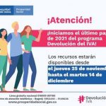 ÚLTIMO CICLO 2021 DEVOLUCIÓN DEL IVA