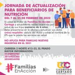 JORNADA DE ACTUALIZACIÓN PARA BENEFICIARIOS DE NUTRICIÓN