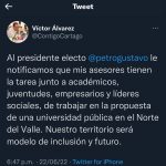 Alcalde de Cartago responde a solicitud del Presidente electo