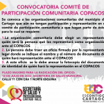 CONVOCATORIA COMITÉ DE PARTICIPACIÓN COMUNITARIA EN SALUD COPACOS