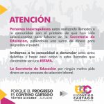 Alerta en Cartago por presencia de estafadores